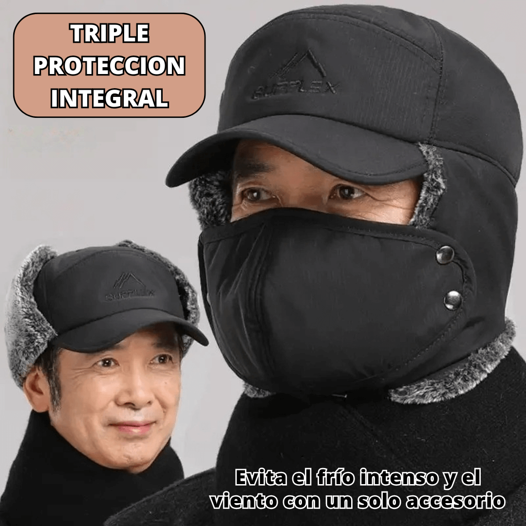 Gorro Térmico 3 en 1 | Triple Protección Contra el Frío con Tecnología Térmica y Ajuste Ergonómico