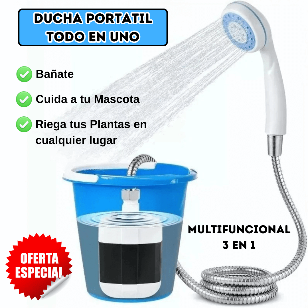 Ducha Portátil Multifuncional 3 en 1 | PREMIUM