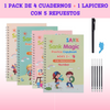 SET CUADERNO MAGICO ( 4 CUADERNOS + 1 LAPICERO MAGICO)