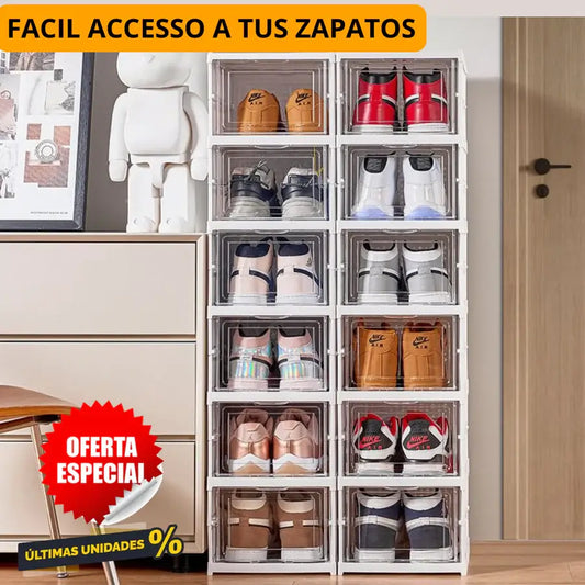 Zapatera Plegable Acrílica de 6 Niveles PREMIUM