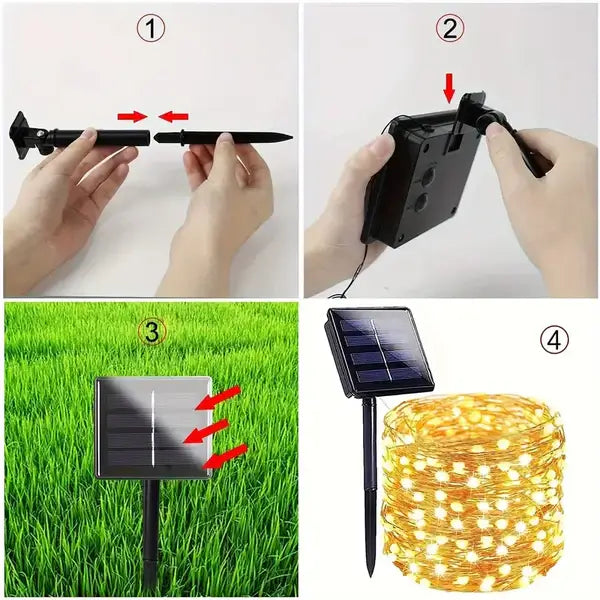 Luces Navideñas con Panel Solar PREMIUM