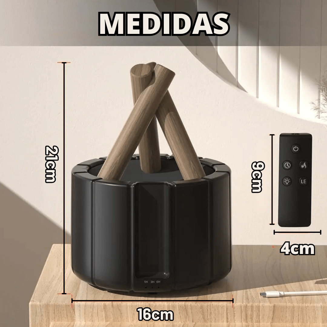 Humidificador Difusor en Forma de Fogata | Relájate, Purifica y Decora con Calidez Visual